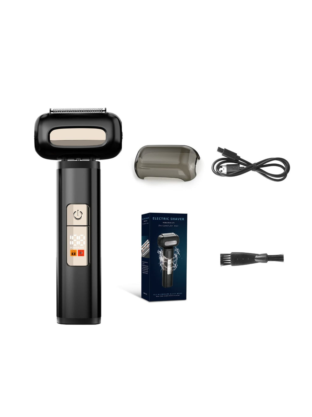 Rechargeable Electric Foil Shaver with Digital Display