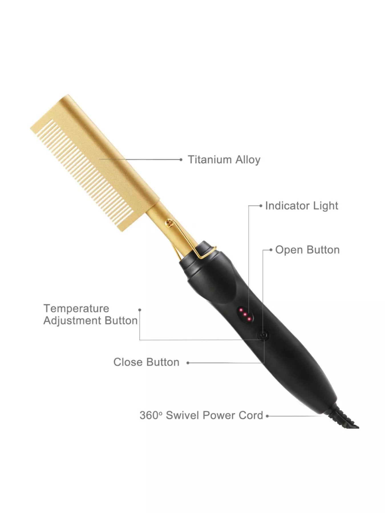 2-in-1 Curling Straightening Brush Hair