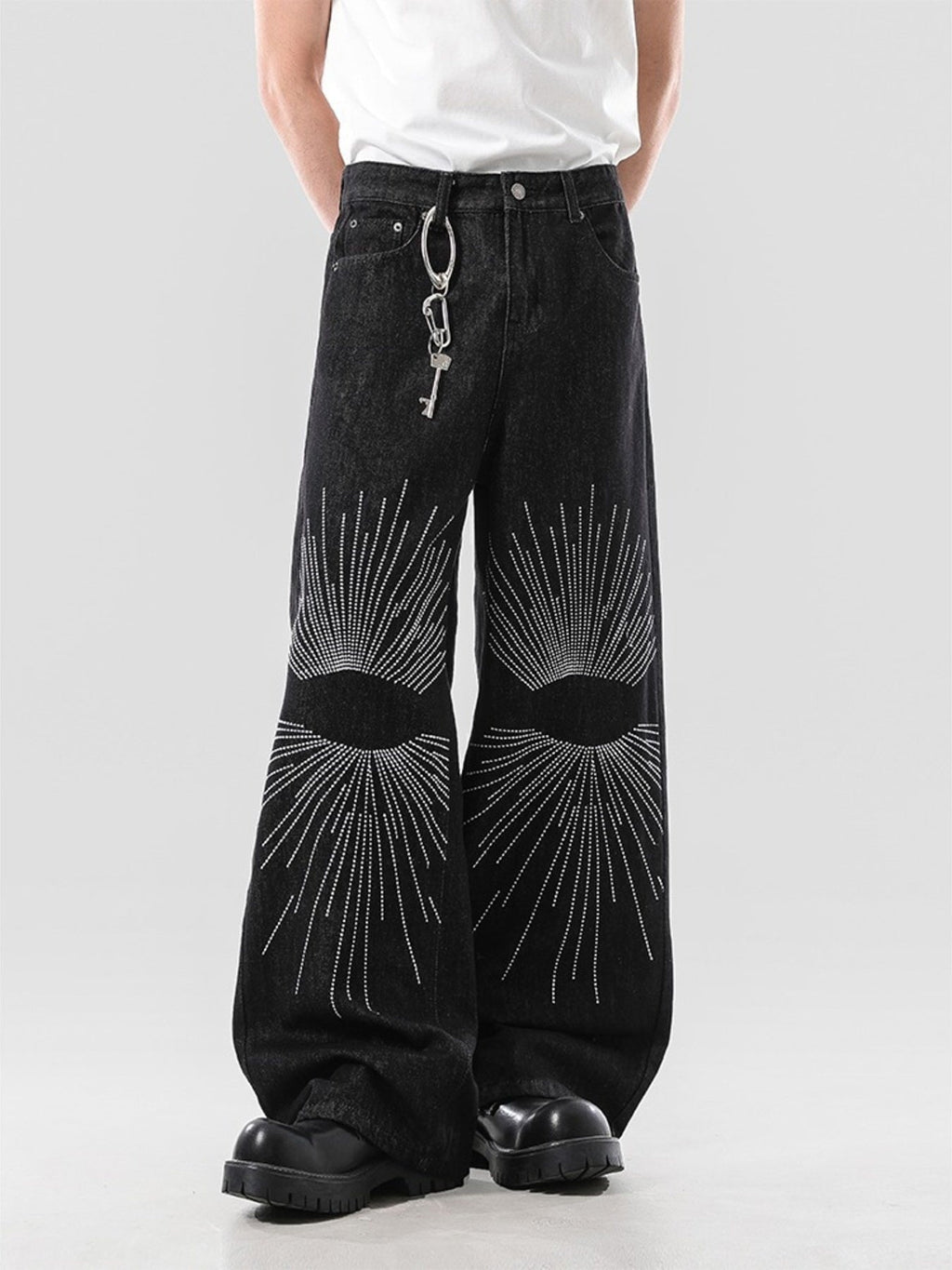 Men's Full Size Wide Leg Jeans Plus Size