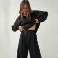 Women’s French Casual Two-Piece Suit – High-Waist Trousers Elegant Set