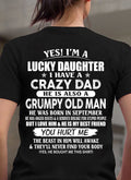 September - Awesome Grumpy Old Dad - Special gift for your daughter From Dad - NGHL09 (SKU10-50-09)