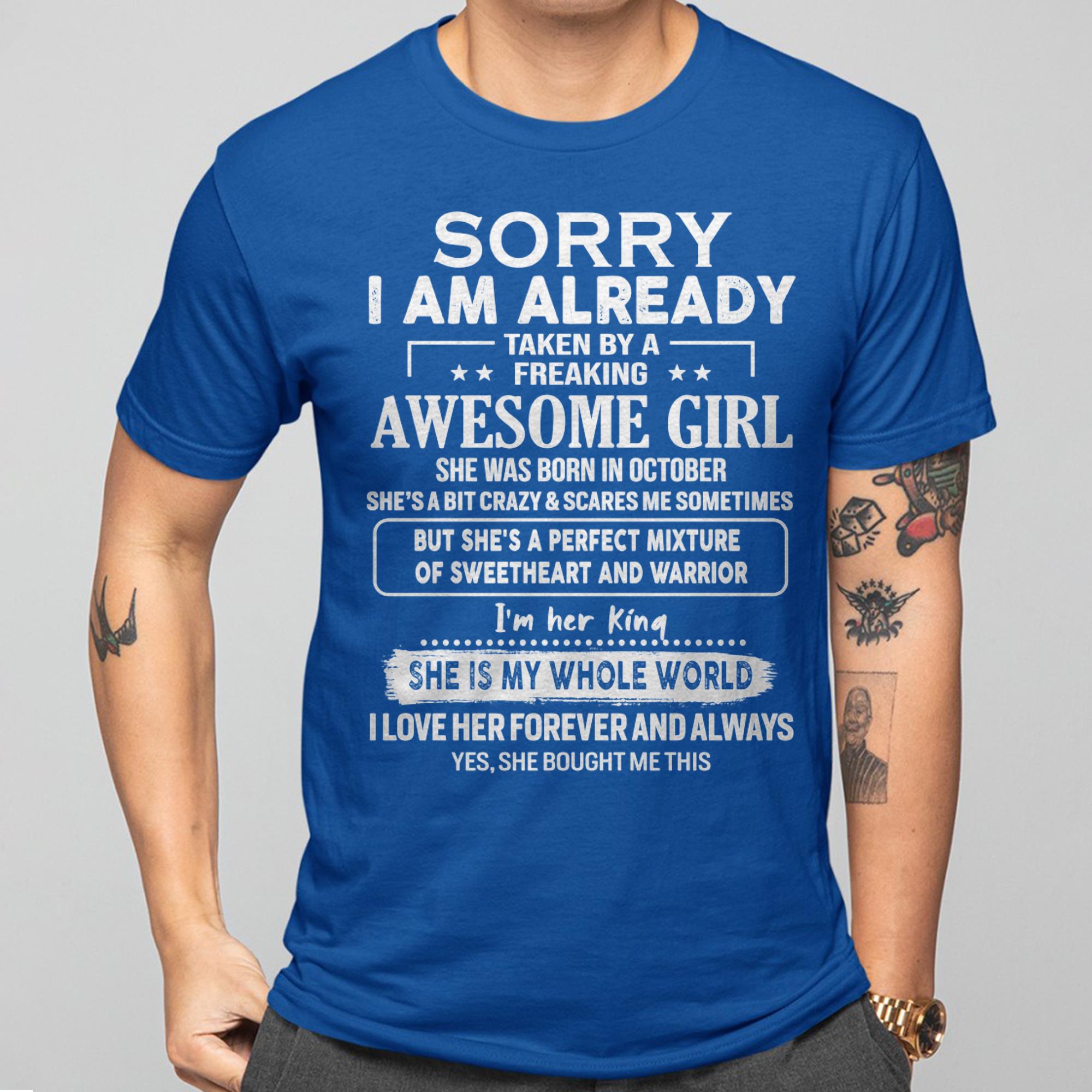 October - Awesome Girl - Perfect Gift For Your Boyfriend, Husband From Wife - NGHL10 (SKU04-86MT-10)