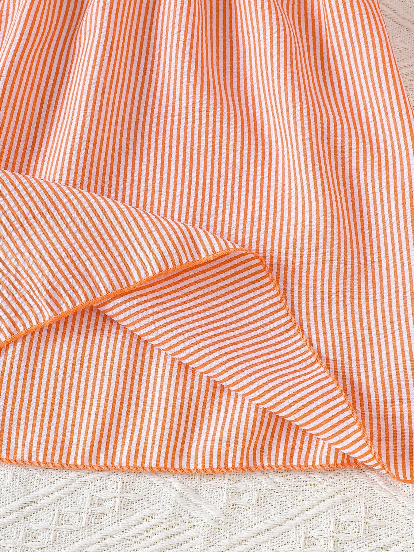 Children's Embroidered Striped Dress