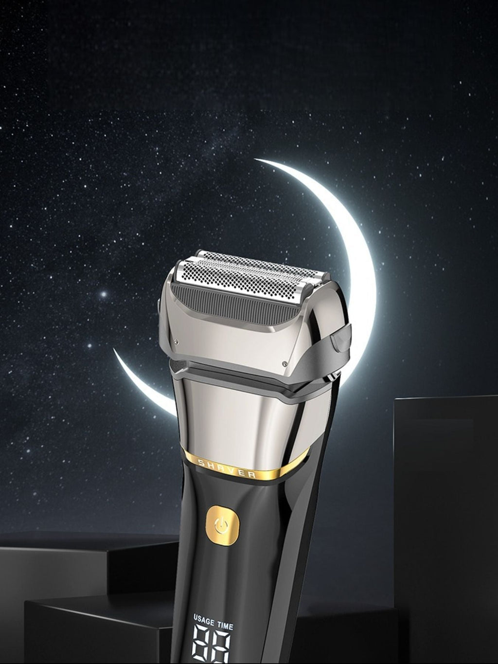 Rechargeable Electric Shaver with LED Display