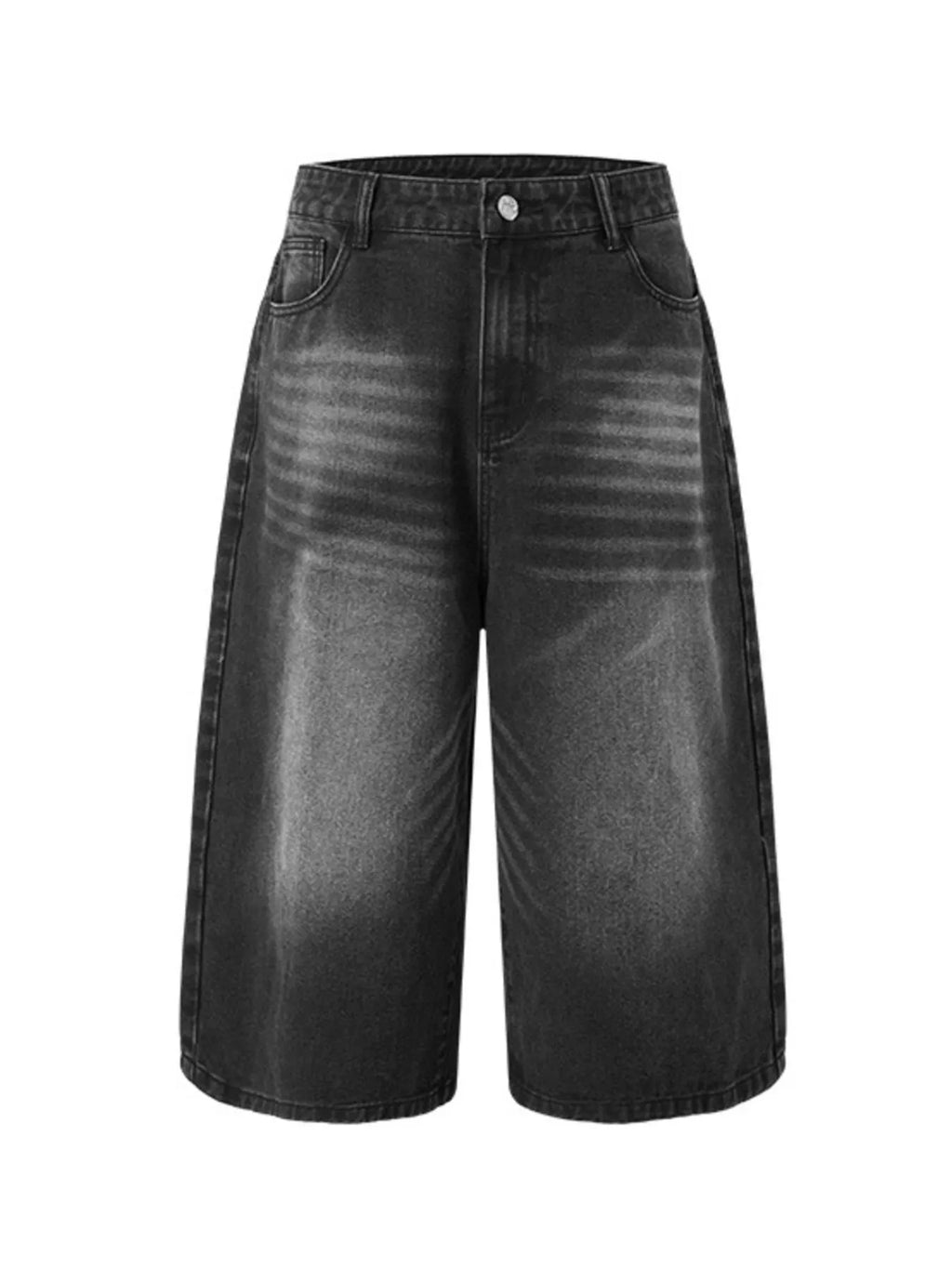 Men's Wide Leg Denim Shorts