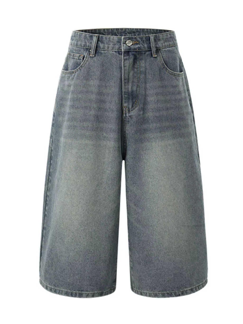Men's Wide Leg Denim Shorts