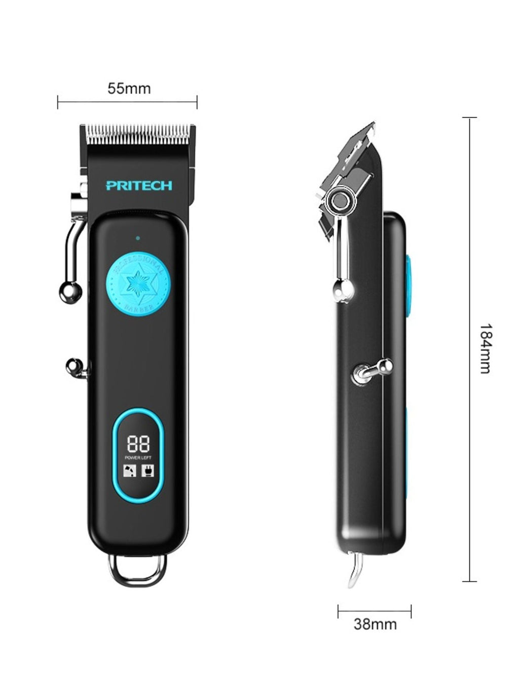 Cordless Hair Clipper with LED Display