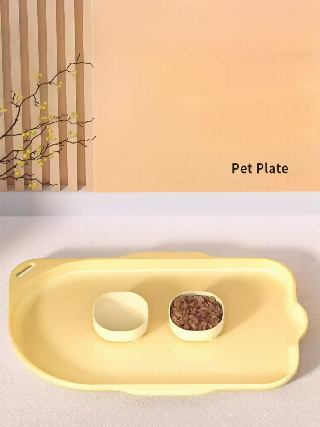 Non-Slip Pet Bowl with Tray