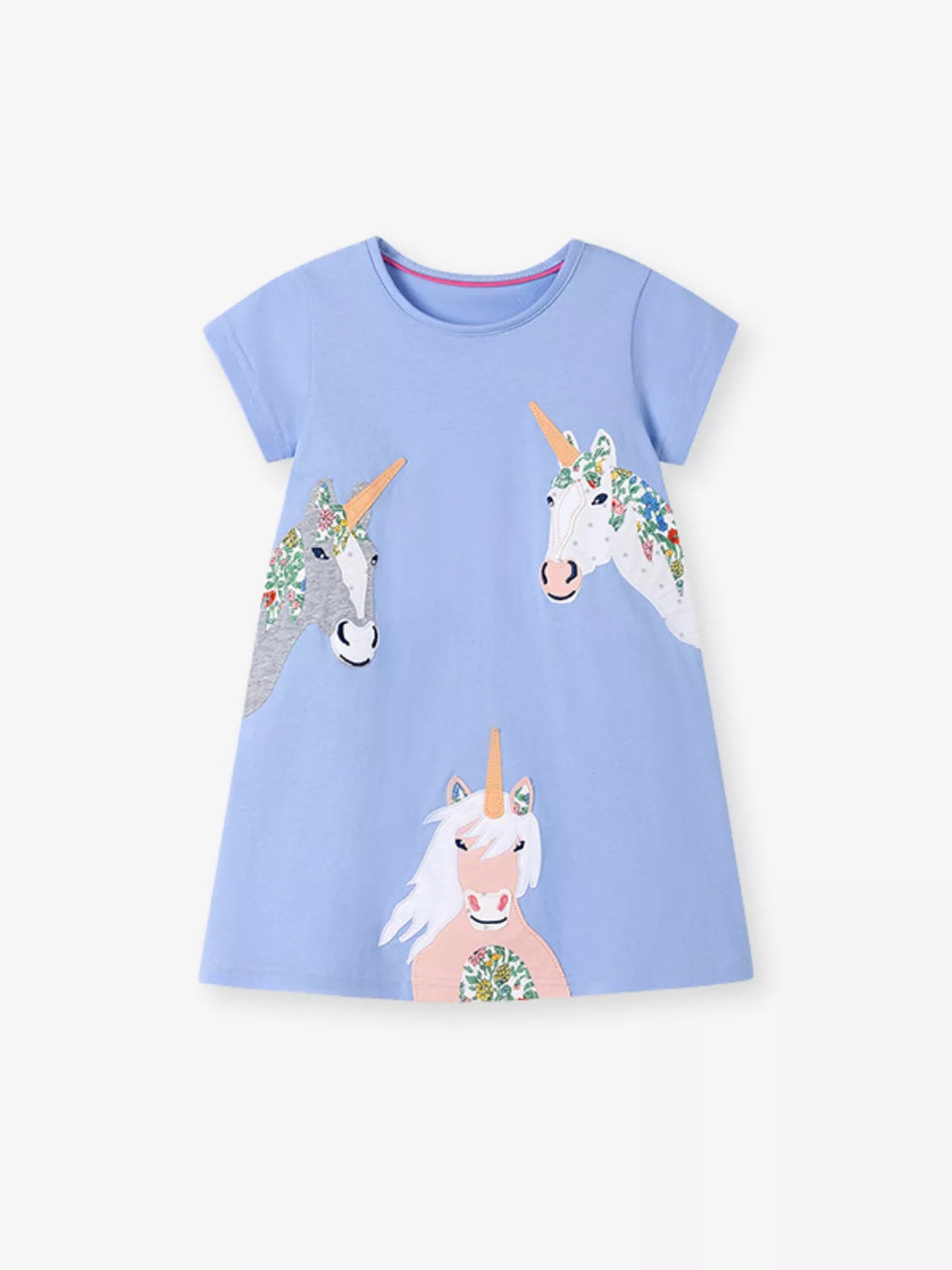 Children's Unicorn Print Casual Dress