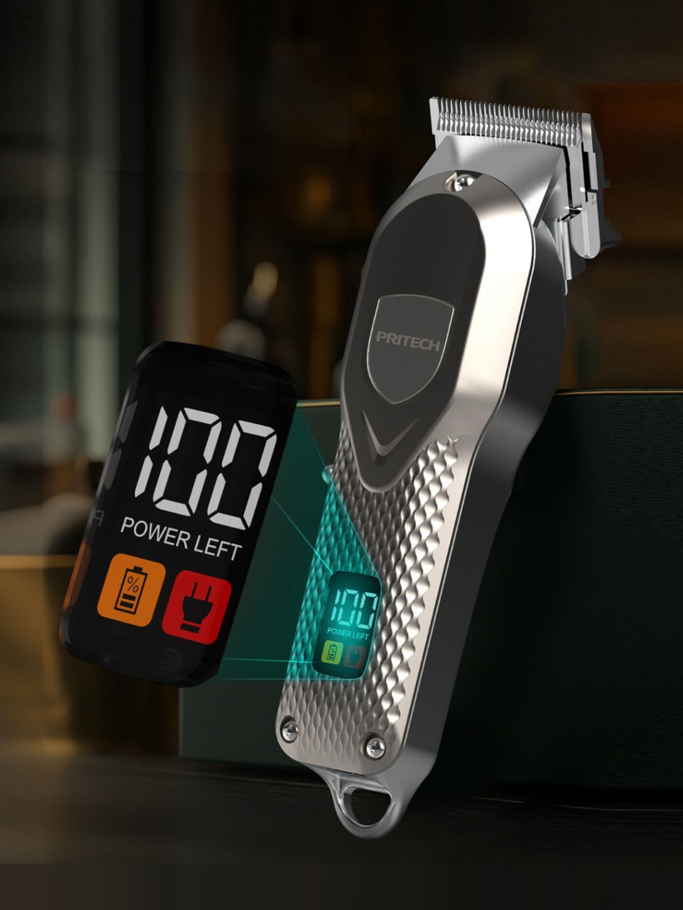 Cordless Hair Clipper with LED Display