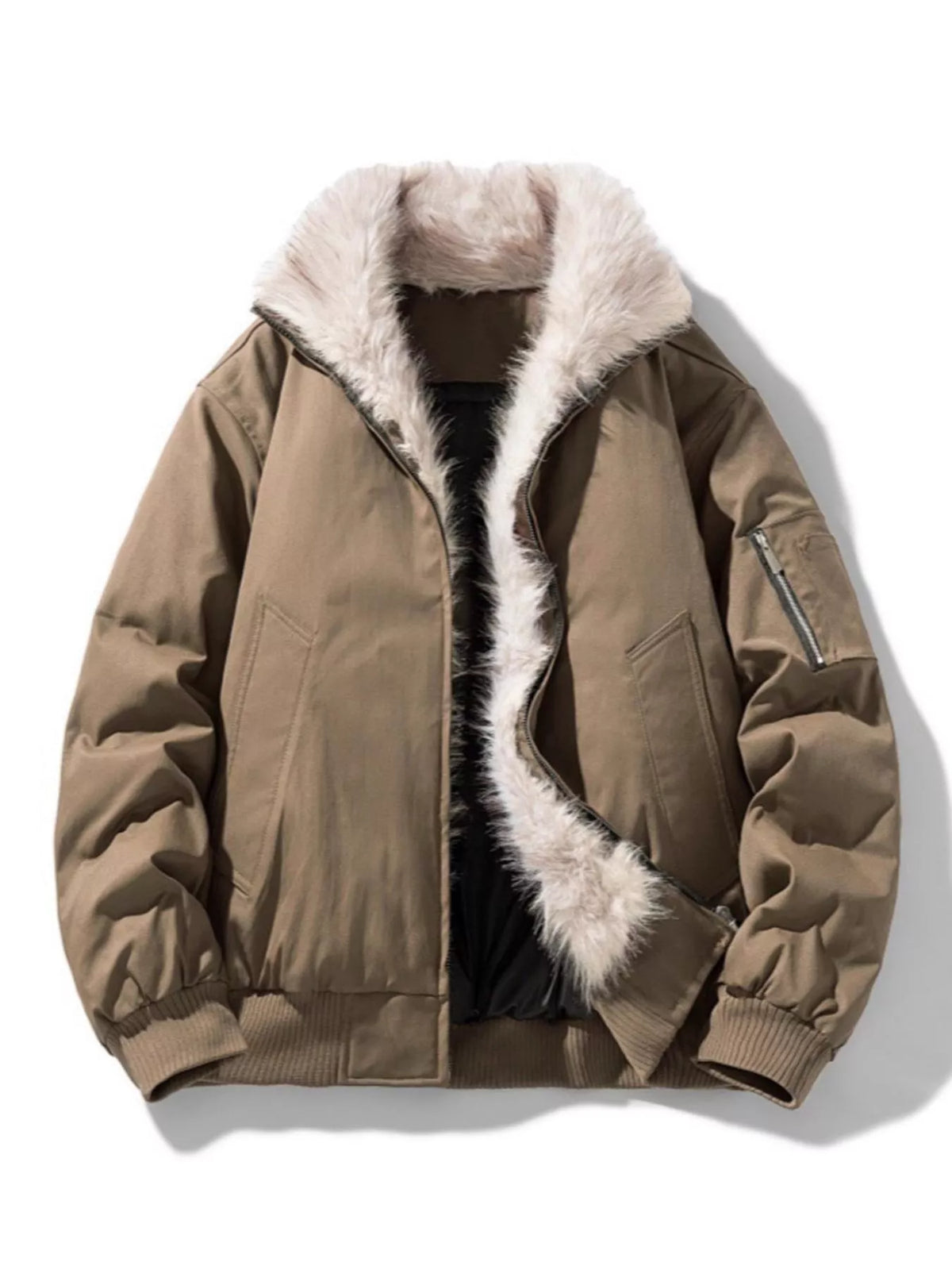 Men's Plus Size Zip Up Bomber Jacket