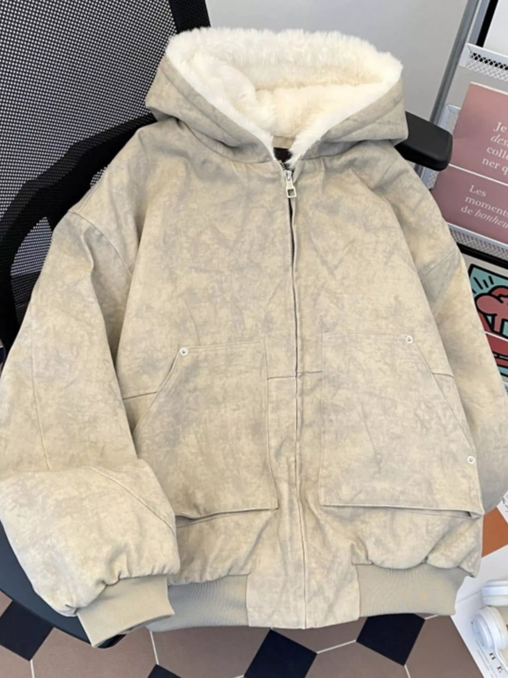 Men's Cozy Sherpa Lined Hooded Jacket