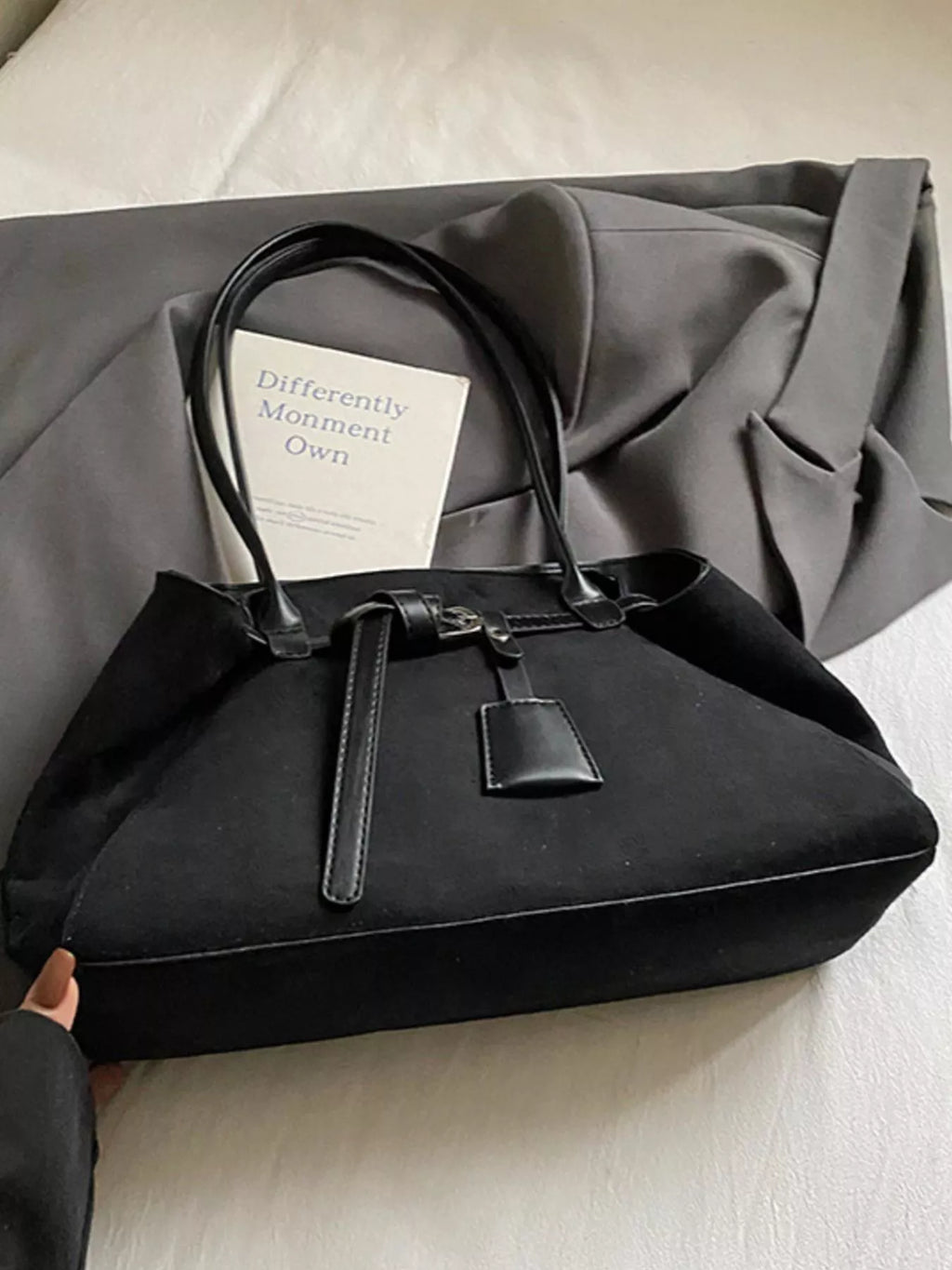 Lightweight Suede Shoulder Bag