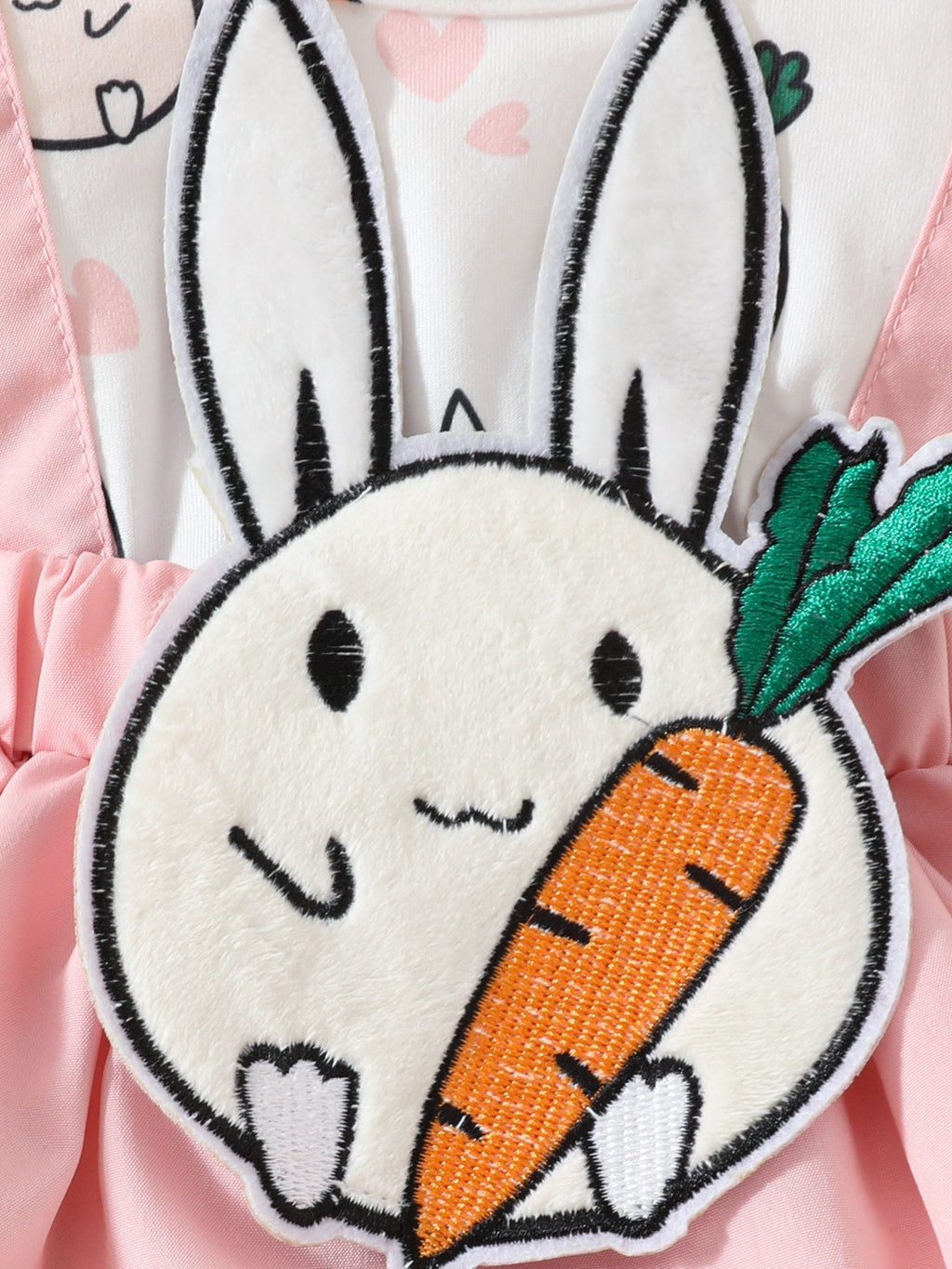 Children's Bunny Applique Short Sleeve Dress
