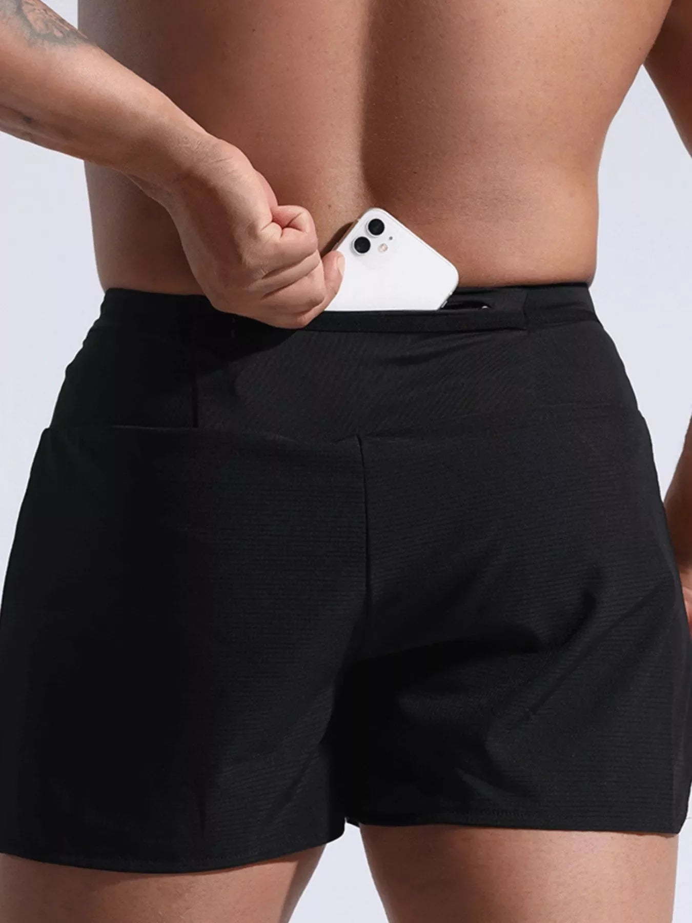 Men's Full Size Contrast Active Shorts Plus Size