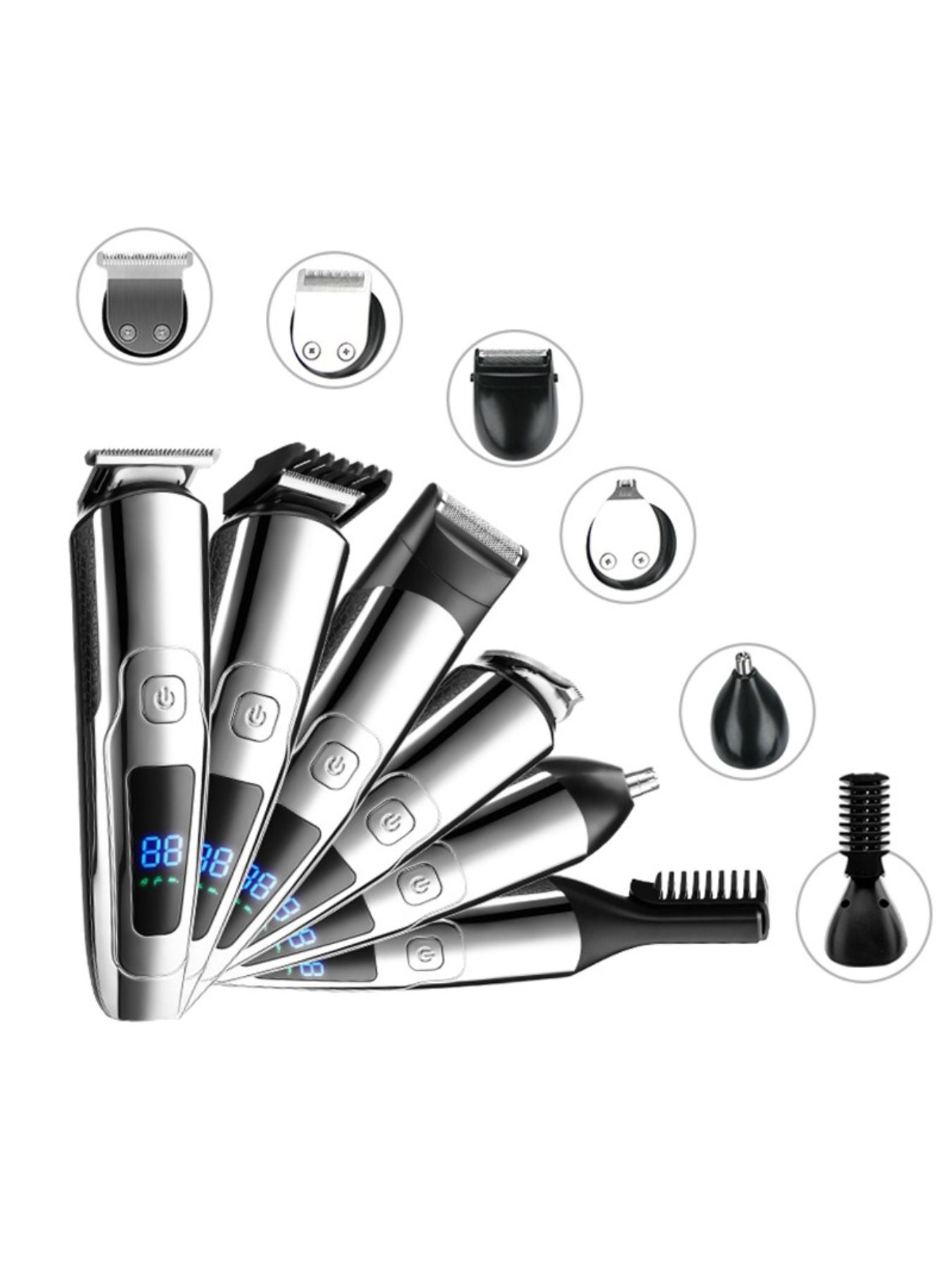 Waterproof Hair Clipper with LED Display