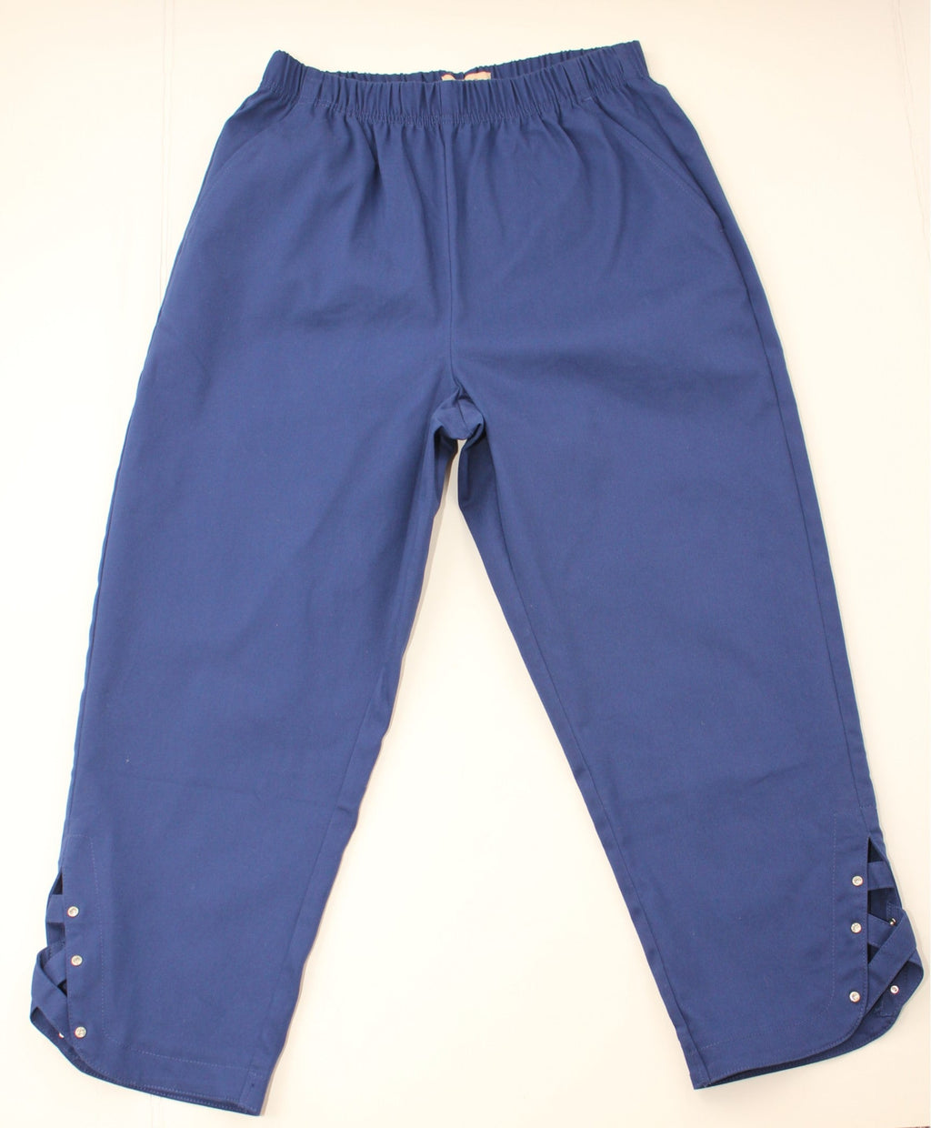 Women's Lightweight Capri Pants with Studded Hem Detail