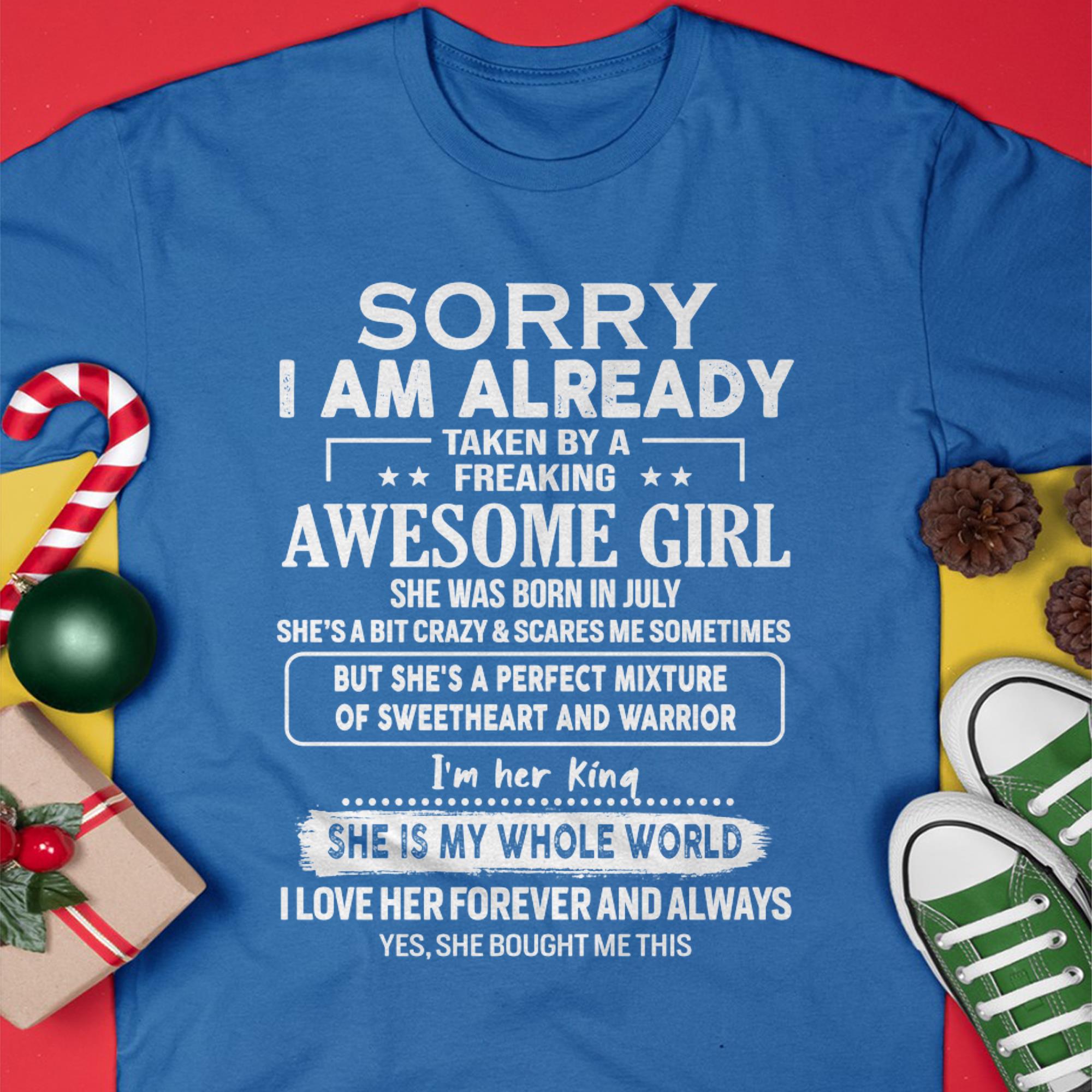 July - Awesome Girl - Perfect Gift For Your Boyfriend, Husband From Wife - NGHL07 (SKU04-86MT-07)