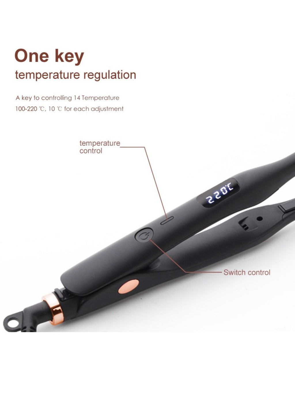 LED Temperature Adjustable Straightener