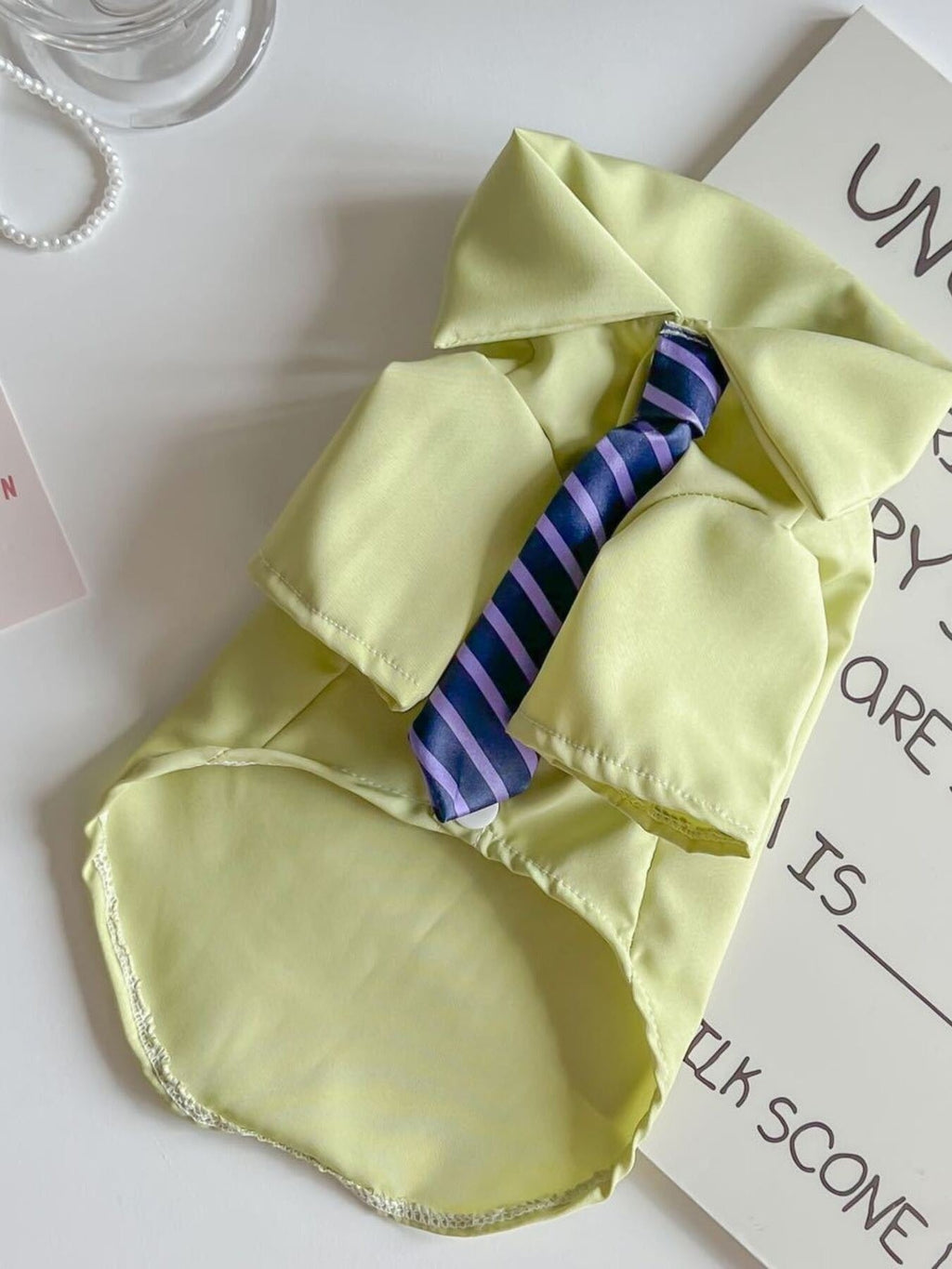 Pet Shirt with Striped Tie