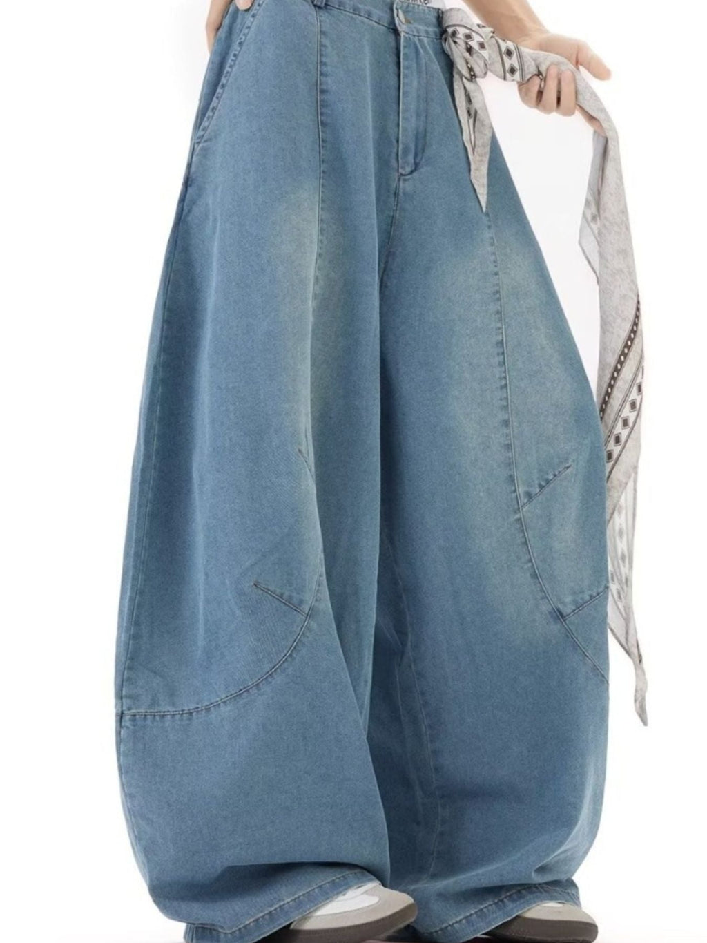 Men's Full Size Wash Wide Leg Jeans Plus Size