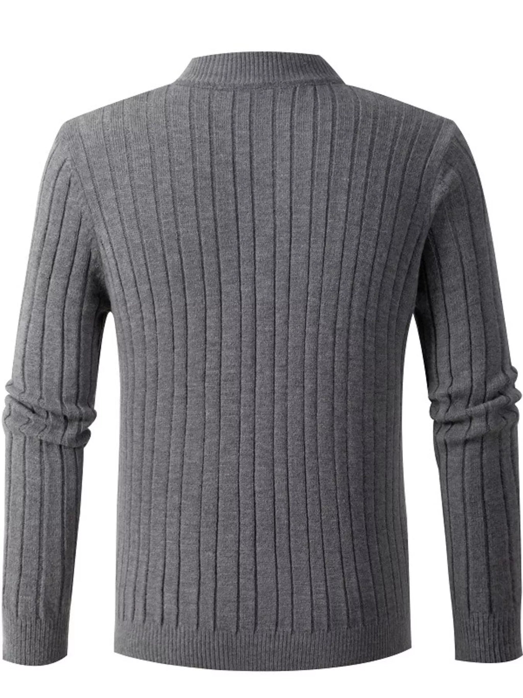 Men's Full Size Slim Fit Cable Knit Half Zip Sweater Plus Size