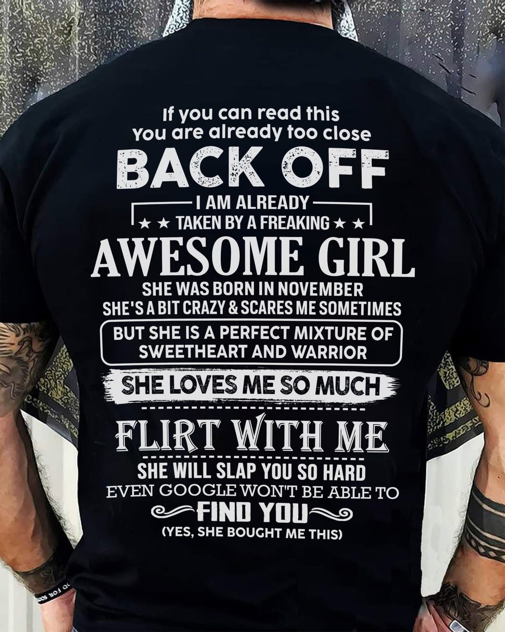 November – Awesome Girlfriend Born In November – Special gift for your Boyfriend – From Wife NGHL11 (SKU06-25-11)