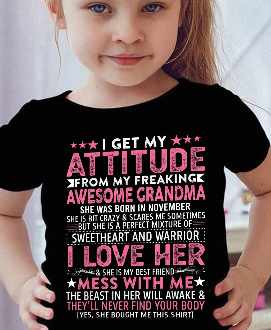 I GET MY ATTITUDE FROM MY GRANDMA NOVEMBER EDITION – FROM GRANDMA TO GRANDDAUGHTER NGHL11 (SKU07-163-11)