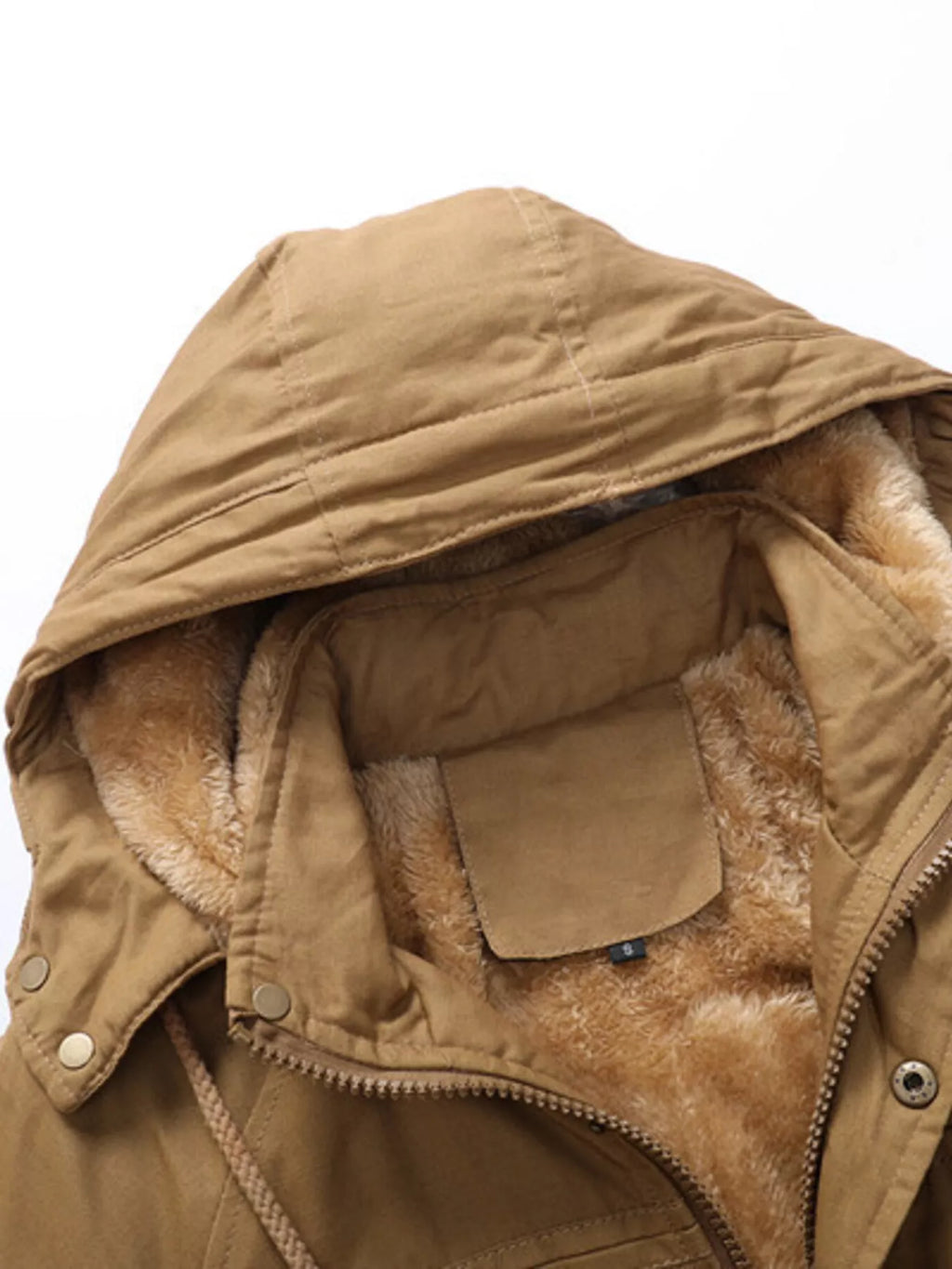 Men's Full Size Warm Hooded Winter Parka Jacket Plus Size