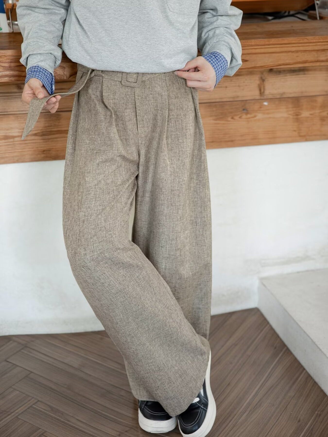 Men's Plus Size Wide Leg Pants