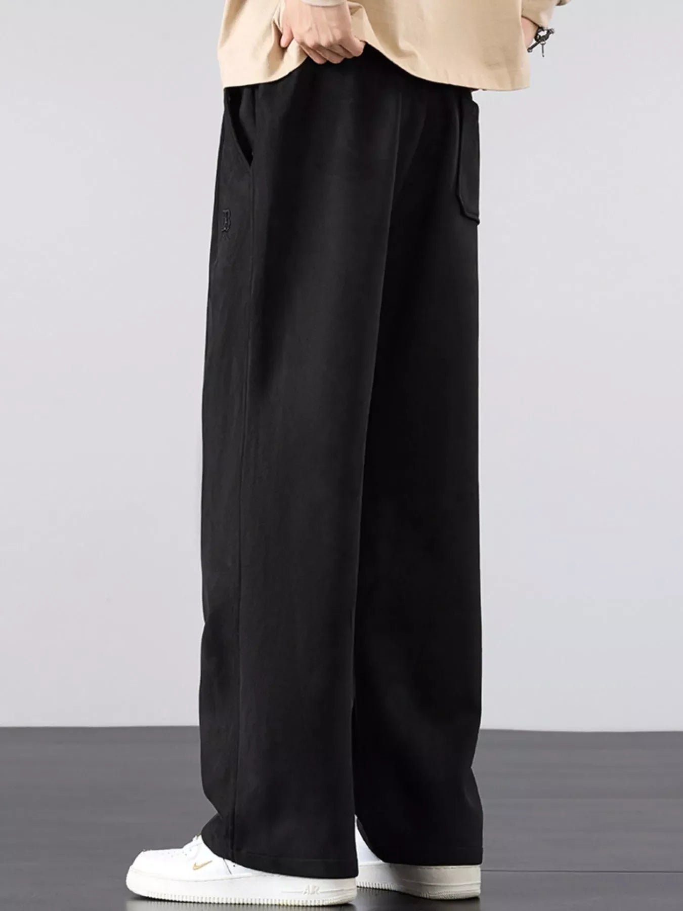 Men's Plus Size Casual Loose-Fit Drawstring Pants