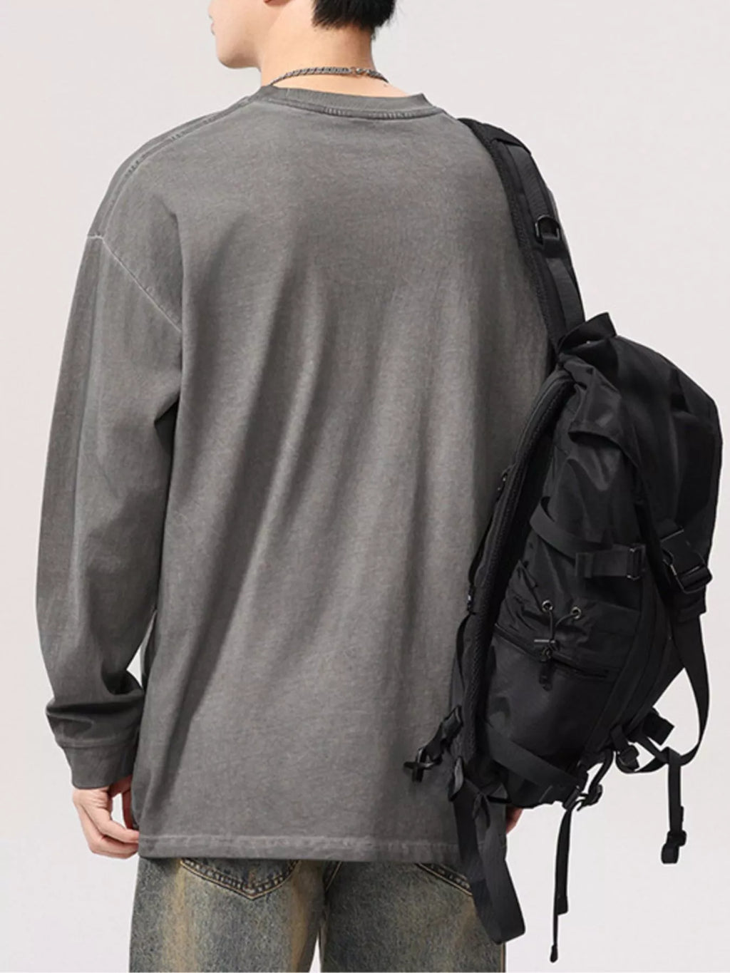 Men's Plus Size Letter Graphic Long Sleeve T-Shirt
