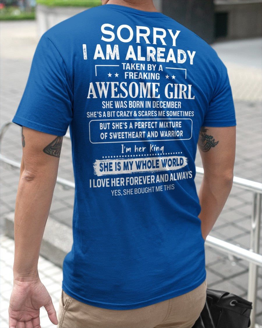 December - Awesome girl - Perfect gift for your boyfriend - (SKU04-86-12) - From Wife NGHL12