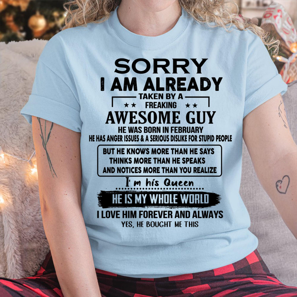 February - Awesome Guy - Perfect gift for your girlfriend or wife from Husband - NGHL02(SKUT08-11-02)