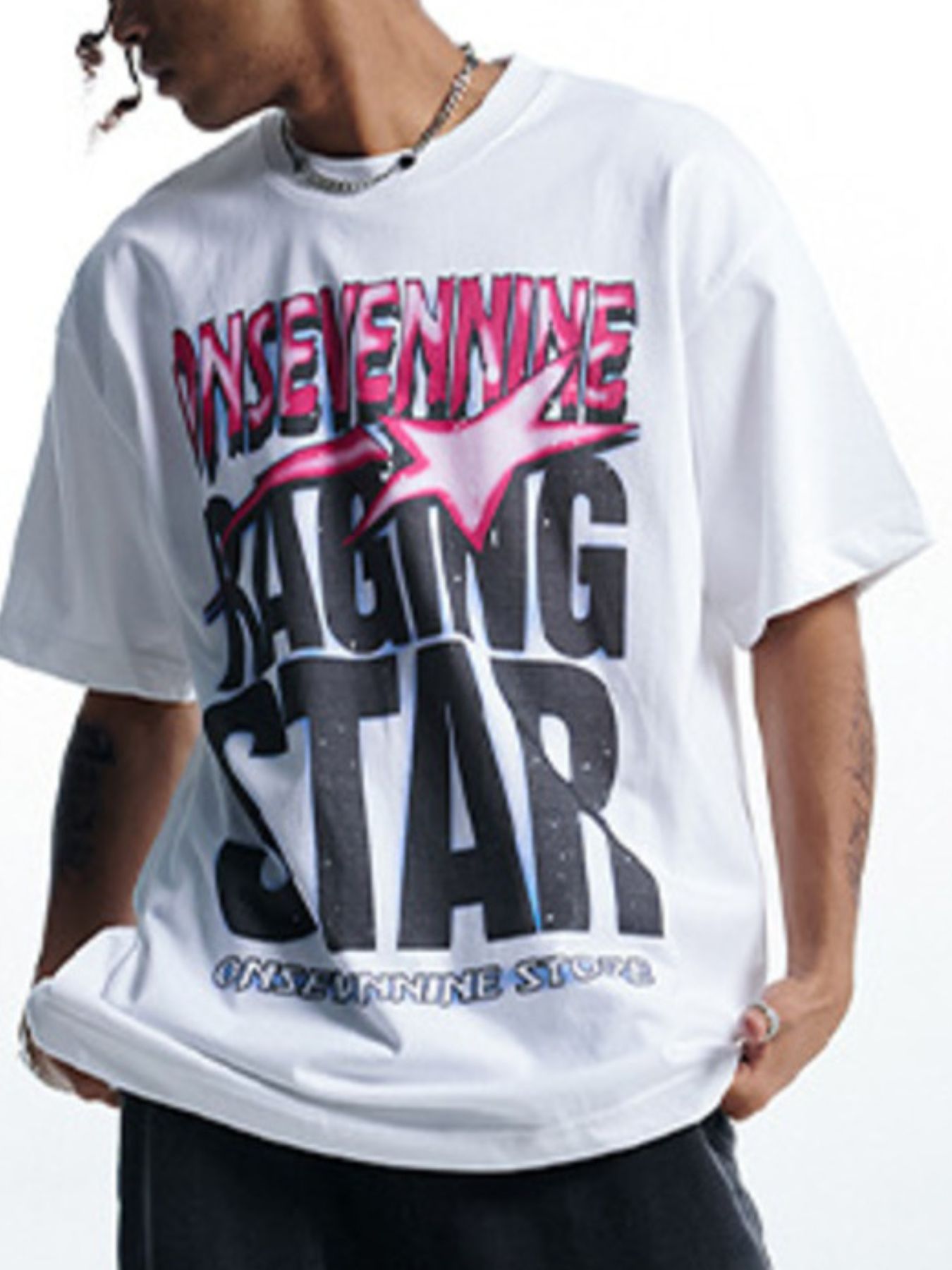 Men's Letter Graphic Round Neck T-Shirt