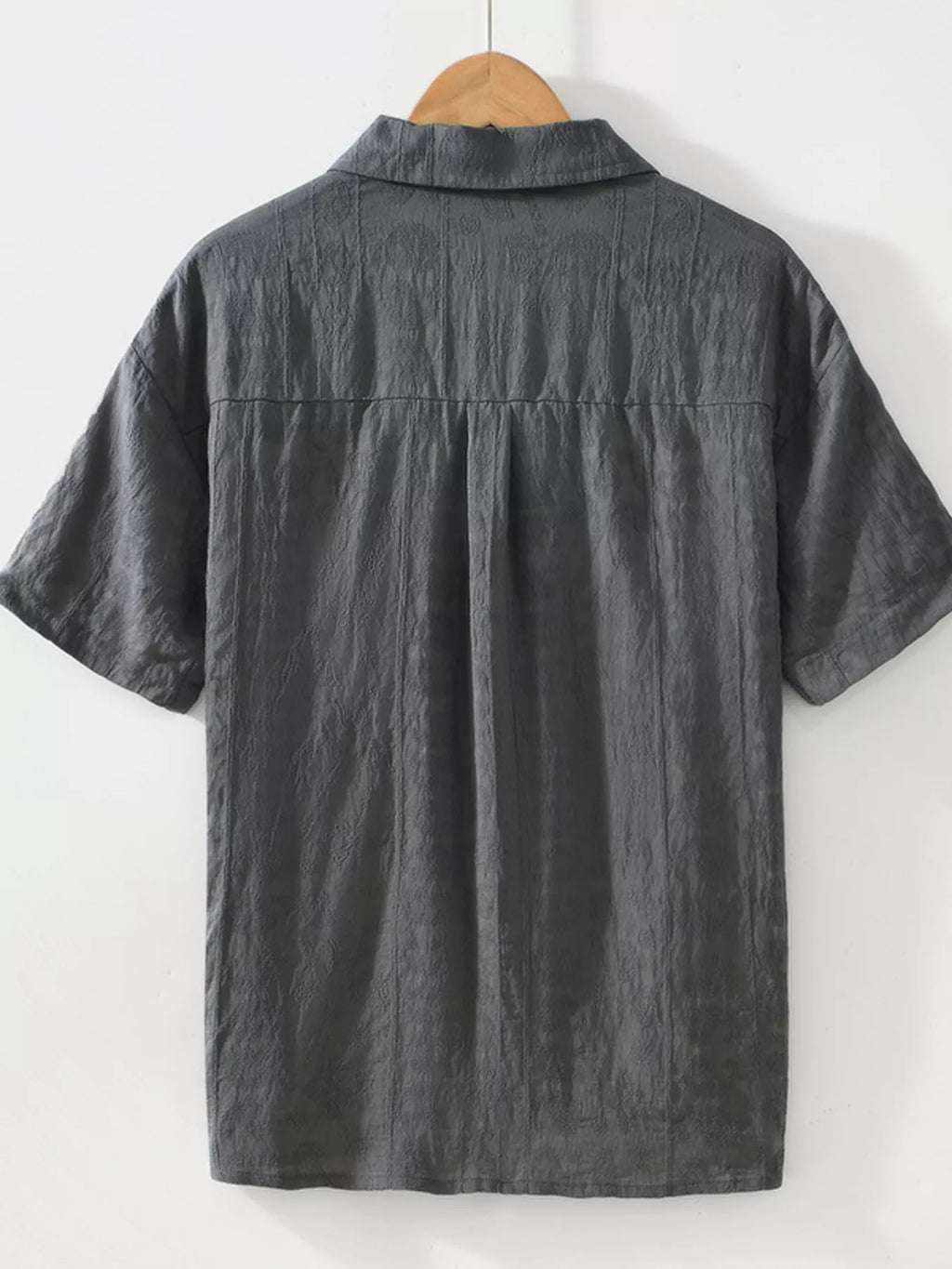 Men's Plus Size Casual Button Up Short Sleeve Shirt
