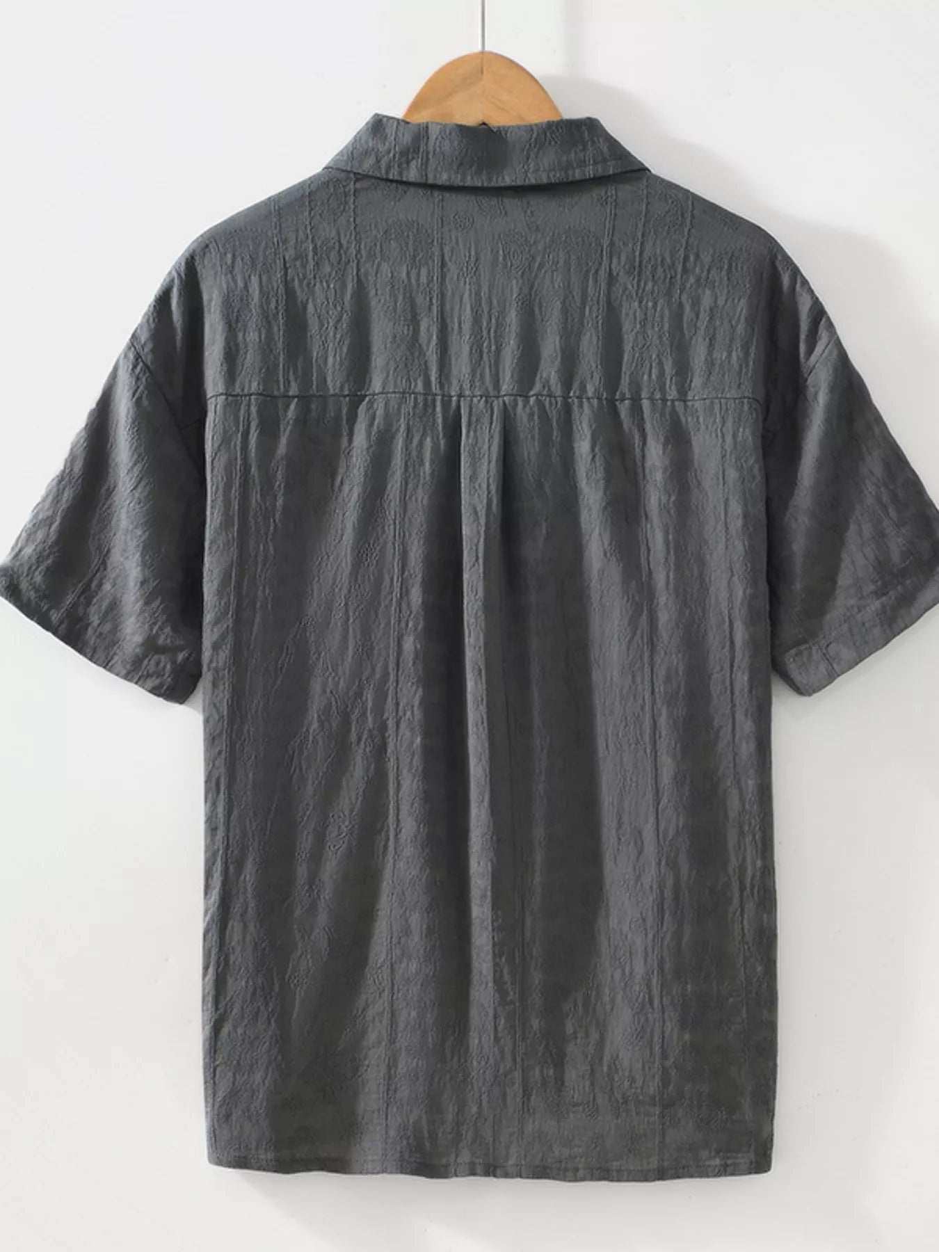 Men's Plus Size Casual Button Up Short Sleeve Shirt