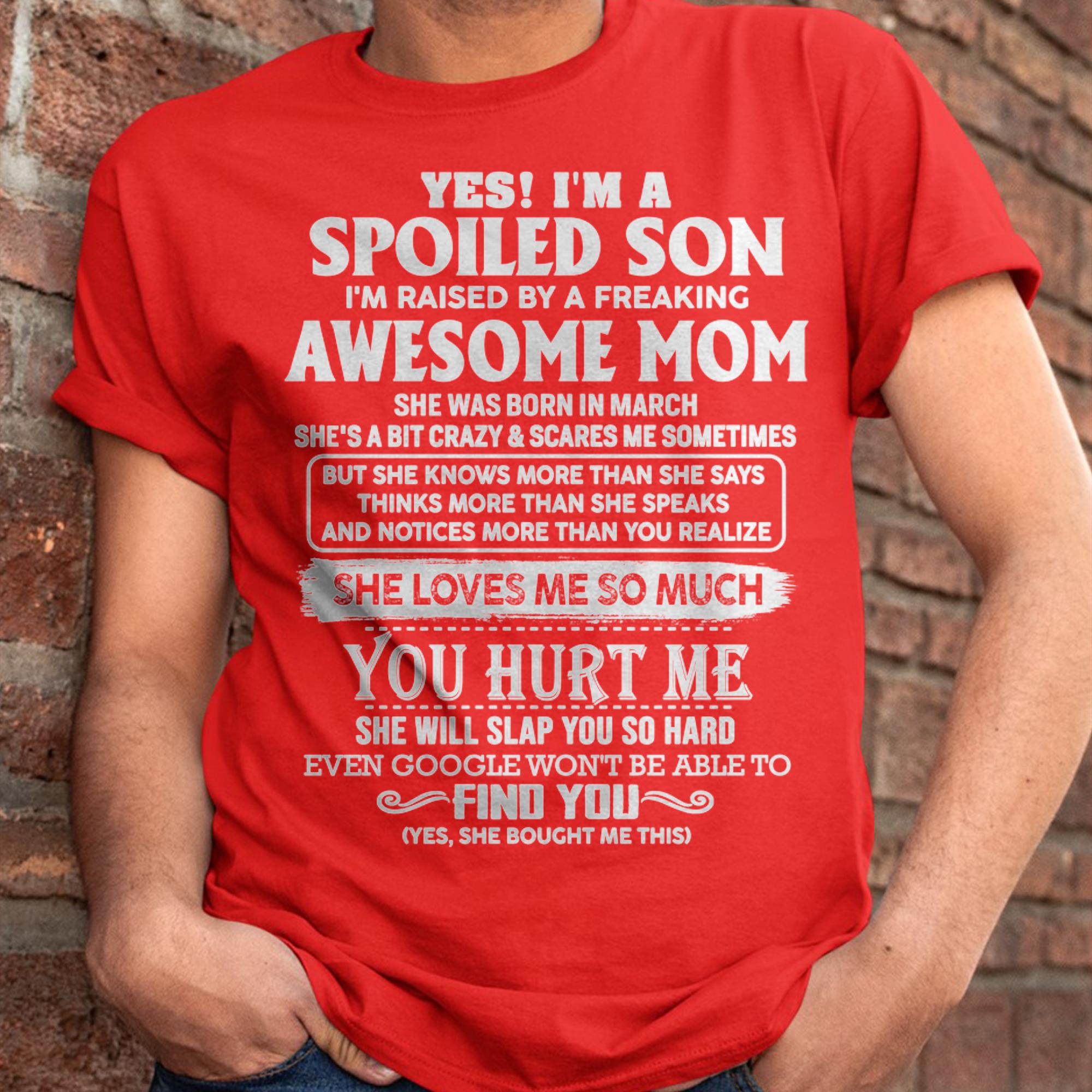 March - Awesome Mom - Perfect Gift For Spoiled Son From Mom - NGHL03 (SKU05-47-03)