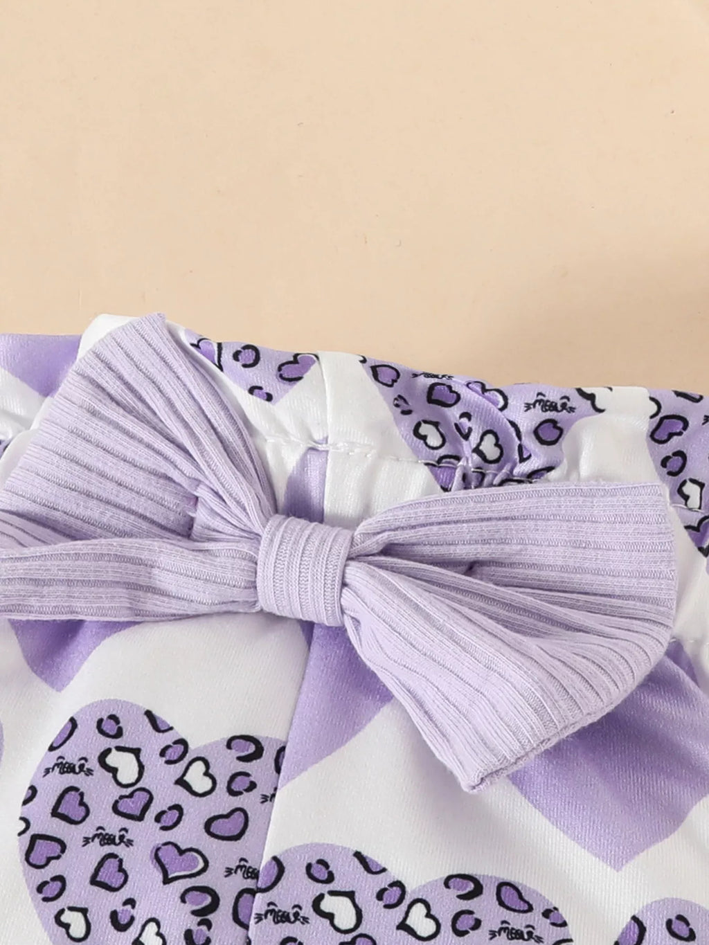 Children's Bubble Texture Long Sleeve Top and Pants Set with Headband