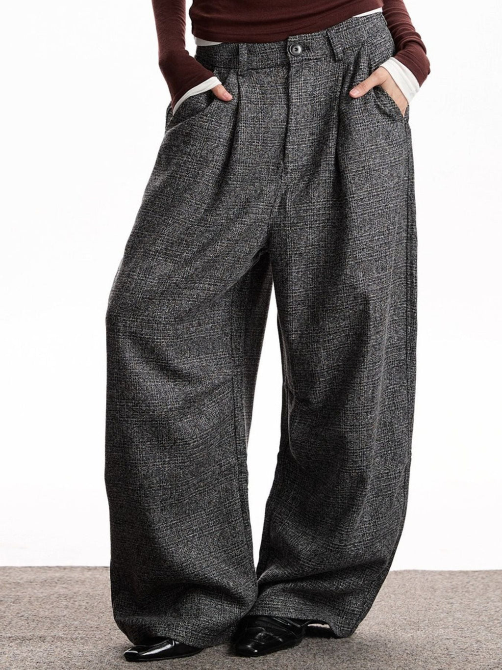 Men's Plus Size Wide Leg High Waist Pants