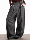 Men's Plus Size Wide Leg High Waist Pants