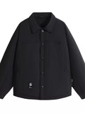 Men's Plus Size Casual Snap-Down Lightweight Jacket