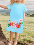 Children's Cartoon Mouse Embroidered Casual Dress