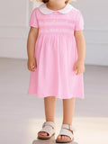 Children's Smocked Bodice Peter Pan Collar Dress