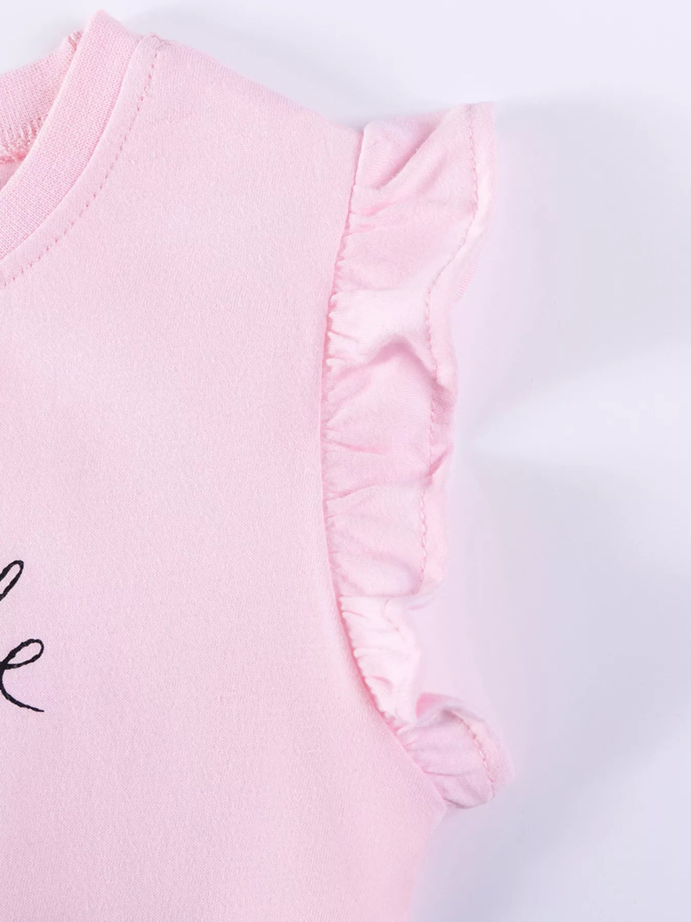 Children's Bunny Graphic Ruffle Sleeve T-Shirt