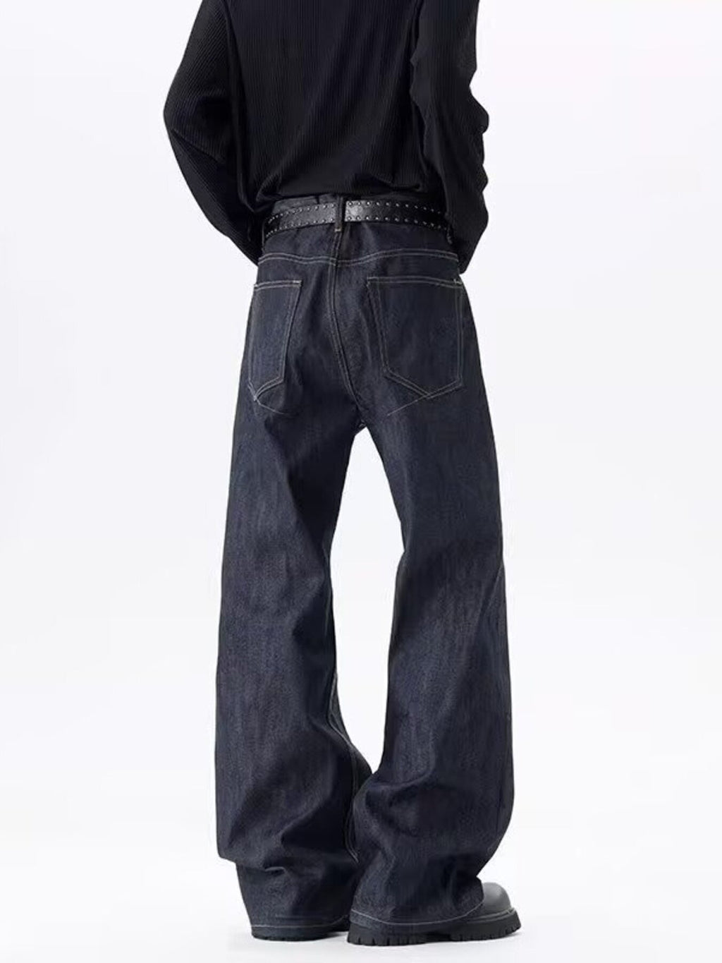 Men's Full Size Wide Leg Wash Jeans Plus Size