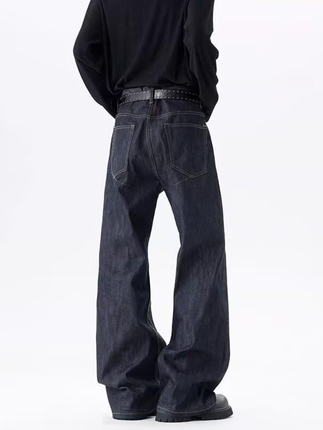 Men's Full Size Wide Leg Wash Jeans Plus Size
