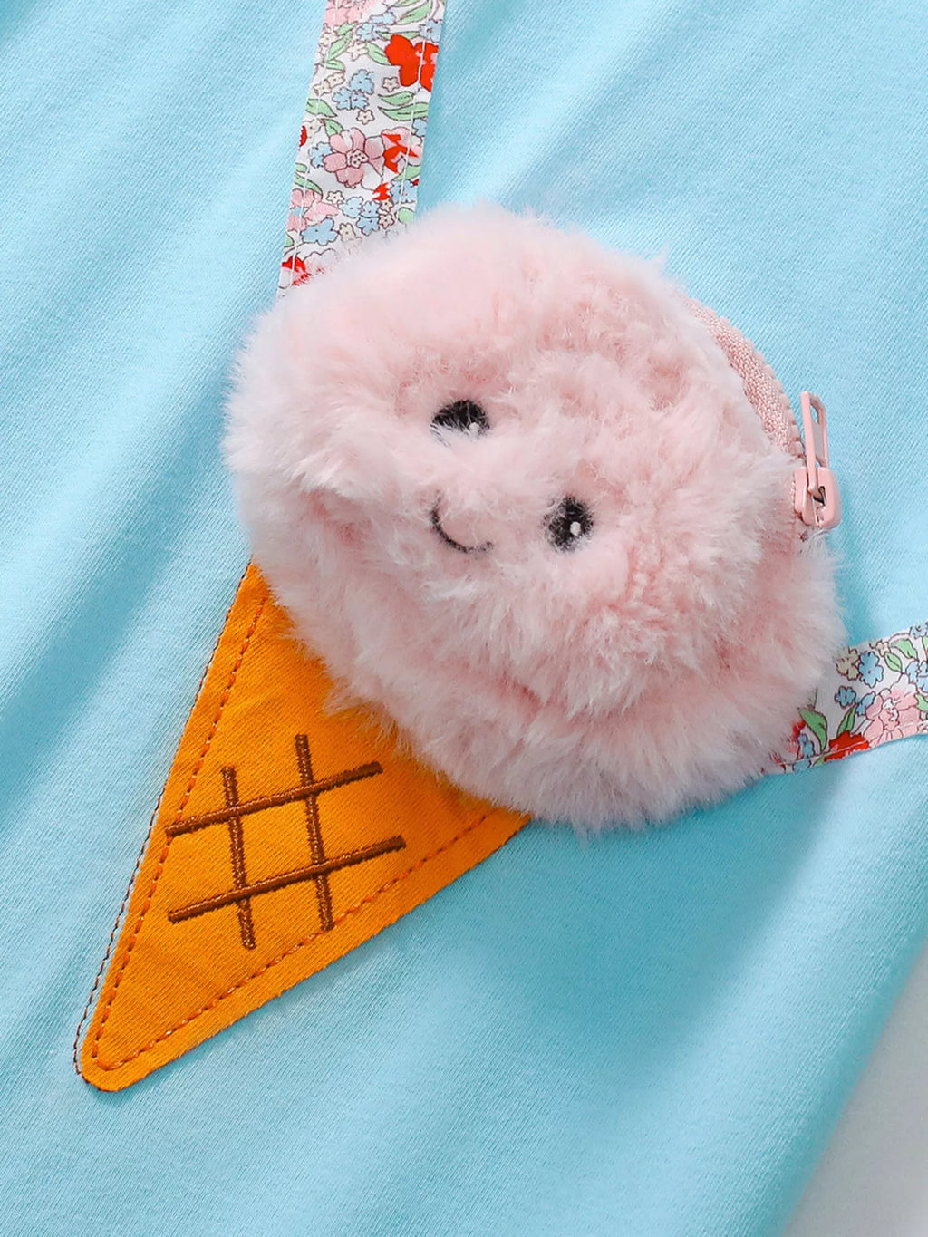 Children's Ice Cream Applique Casual Dress