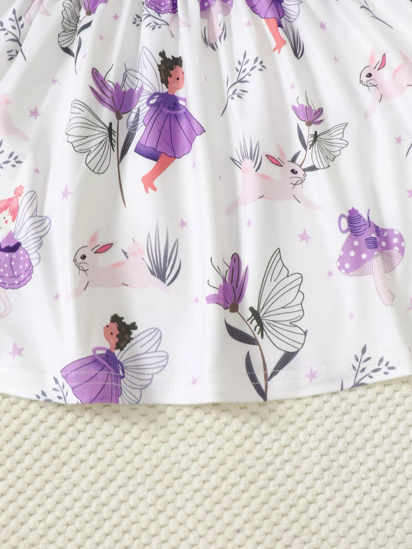 3-Piece Children's Printed Ruffle Sleeve Baby Dress
