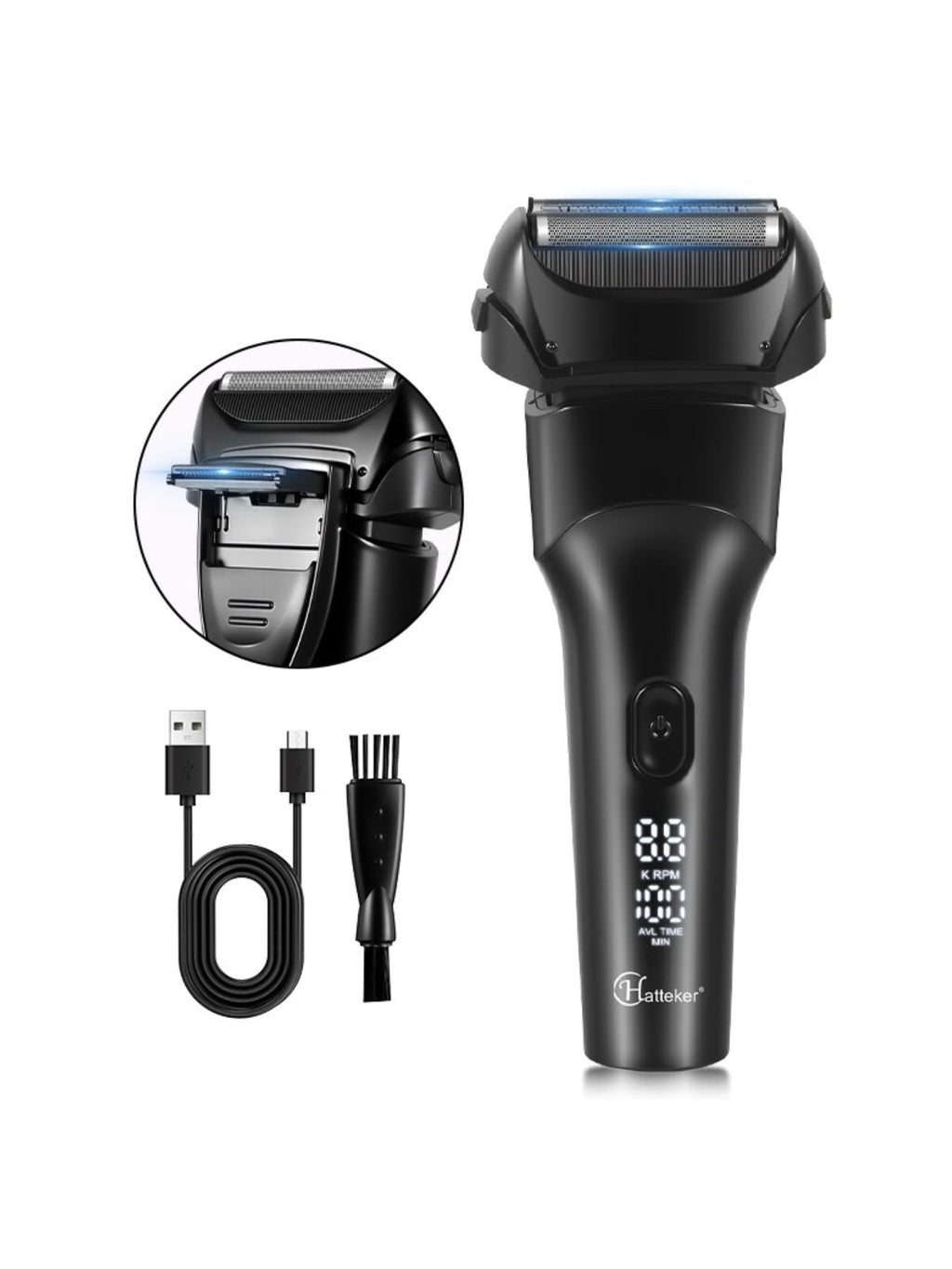 Electric LED Display Shaver